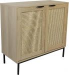 Box and beyond - Puidust rippkapp - 2 ust - Elegantne ja praktiline hoiukoht - naturaalne stiil (80 x 35 x 75,5 cm)