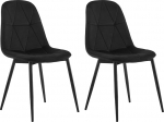 Lestarain S&ouml;&ouml;gitooli komplekt 2 tooli koos seljatoega s&ouml;&ouml;gitoa k&ouml;&ouml;ki elutuppa k&ouml;&ouml;gitoolid pehmendusega sametkattega metallist ergonoomiline disain must