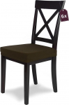 SCHEFFLER-Home Mia toolikate pruun / toolikate 6-st komplektist toolikate kui toolikaitsja pruun kui istmekate tooli / toolikate 6-st komplektist elegantsed istmekatted