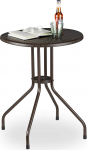 Relaxdays aialaua &uuml;mmargune plastikust ja metallist K x S 74 x 60 cm pruun | Bistrotisch, Rattan Optik, Balkontisch klein