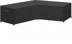 VANSHEIM Lounge Cover L-kujuline veekindel aiam&ouml;&ouml;bli kate Tuulekindel 420D Oxfordi kaitsekate Lounge m&ouml;&ouml;bli kate nurgas diivanim&ouml;&ouml;blile 255 x 255 x 87/80 cm