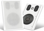 Pronomic FLS-540E WH Flat Panel Wall Speaker Boxes Pair (HiFi Flat Speaker, 2-Way Box, 5.25 Inches/133 mm Woofer, 1.2 inch/30 mm Tweeter, 30/60 Watt (RMS/Peak), Pole Post Connection) Valge