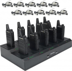 Retevis RT622 Walkie Talkie, PMR raadioside komplekt, laetav raadio 10-in-1 laadija, eemaldatavad pesad, Walkie Talkie 10-komplekt t&auml;iskasvanutele, koolile, hotellile (10-pakk, must)
