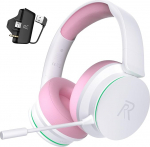 Juhtmevabad m&auml;ngukomplektid Xbox Series X|S, Xbox One, PS5, PS4, m&uuml;rasummutusega Bluetooth 5.3 juhtmevabad m&auml;nguk&otilde;rvaklapid, PC k&otilde;rvaklapid mikrofoniga, 3D Surround Sound, 45H aku, valge roosa v&auml;rvi