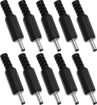 DC pistik DC 1,3 x 3,5 mm ABS koaksiaalpistik adapter 1,3 mm x 3,5 mm DC pistikupesa v&auml;ikeste elektroonikaprojektide jaoks Tableti laadimisportide pakk 10-st