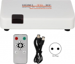 ciciglow HDMI to RF koaksiaalmuundur, RF Converter Box HDMI Video Adapter toetab sisendlahendus 480I/480P/576I/576P/720P/720I/1080I/1080P (EU Plug)
