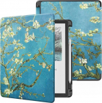 MoKo H&uuml;lle mit Stifthalter f&uuml;r den Neuen 11" Kindle Scribe (3. Generation -2025) & Kindle Scribe Colorsoft (1. Generation 2025), Leichtgewichtige Schutzh&uuml;lle mit Auto Schlaf/Wach, Aprikose Blume