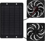 Solarpanel-L&uuml;fter-Set, 10 W, 12 V, solarbetrieben, wasserdicht, tragbarer Ventilator mit 2 m pikkem Kabel