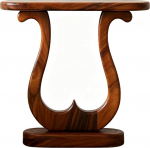 Konsolentisch aus Massivholz, Console Table mit Geschwungenen Beinen, Geeignet f&uuml;r Flur und Wohnzimmer(Yellow,90x30x80CM/35x12x31IN)