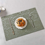 Pestav 4Pcs/Lot PVC tabel istus isolatsioon veekindel tabel matt Placemat Coaster Bowl Pad &otilde;htus&ouml;&ouml;k plaat Pad lauan&otilde;ud pad pad lapiga ringi (v&auml;rv : roheline, suurus : ristk&uuml;likukujuline_45X30CM)