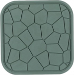 Premium-Tischset aus Silikon, hitzebest&auml;ndig, Tischset, Tassenunterlage, Tellerunterlage, rutschfestes Design, Tischsets und Untersetzer for Schutz des Esstisches for den Heimgebrauch(Green Square)