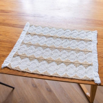Tischsets Platzsets, 2er-Set Stoffe geometrisch, Muster mit Quaste Platzsets f&uuml;r k&uuml;che Speisetisch Hotel, Platz-Matten, 50x30cm (Beige Braun, Stil 11)
