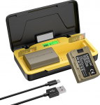 ENEGON NP-FZ100 20W Fast Charger Set for Sony Alpha 7 iv,Alpha 7 ii,A9,A9R, A6700, A6600,FX3, FX30,A1, 2-Pack 3000mAh Batteries, Compatible with Sony NP-FZ100, Digital Display, SD Card Slot