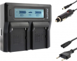 Blumax Sony NP-F750 / F550 / F970 / F960 topeltlaadija || Laadige 2 akut samaaegselt