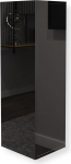 High Gloss Black Tall Cabinet W: 35 cm H: 105 cm, Modern Wall Cabinet, Push to Open Living Room Cabinet - elutoa m&ouml;&ouml;bel riputatav - Korpus ja esiosa k&otilde;rgl&auml;ikega.