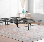 Linenspa metallist voodi lamelliraamiga - kokkupandav voodi - 33 cm panipaik voodiraami all - kokkupanek 5 minutiga - voodi 140 x 200 cm, must