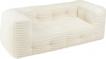 bananair - 3-kohaline modulaarne diivan Faux Fur Stripes - pehme ja mugav - vaht ja kiudt&auml;idis - uuenduslik diivan ja kott, 2 eemaldatavat osa (valge)