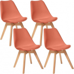 WELL HOME MOBILIARIO & DECORACI&Oacute;N 4 terrakota tooli komplekt p&ouml;&ouml;gijalgadega 48 x 55 x 81 cm Terrakota 44 x 51 x 86 cm