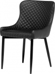 Komplekt 2 kunstnahast s&ouml;&ouml;gitooli Diamond Stitching polsterdus Must Solano