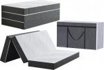 Twirest Klappmatratze 4-teilig, G&auml;stematratze mit waschbarem Bezug, Bandscheibenw&uuml;rfel, klappbar, atmungsaktiv - Faltmatratze f&uuml;r Erwachsene, G&auml;stebett, Reisen, Camping