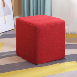 GGoty polsterdatud puidust jalahoob ruut 27x25cm istme v&auml;ljaheide Leinast madal v&auml;ljaheide elutuppa magamistuppa lasteaeda (punane)
