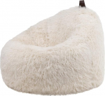 Icon Cocoon Bean Bag Chair, kreemikas, kohev kunstkangas, t&auml;iskasvanute Bean Bag koos t&auml;idisega, Bean Bag, kohev tool, Lounge Chair, magamistuba, elutuba, elutoa m&ouml;&ouml;bel.