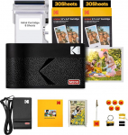 KODAK Mini 2 ERA 4PASS Mobile Photo Printer (5.3 x 8.6 cm) Gift Package + 8 Sheets Included + 60-Sheet Cartridge, Black