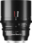 7artisans 85 mm T2.0 Large Aperture Full Frame Cine Lens Compatible with Sony E-Mount, Manual Focus Low Distortion Cinema Lens Mirrorless Cameras for Sony A7 Series, Black