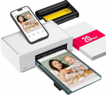 Liene Amber M100 fotoprinter nutitelefon, 10 x 15 koos 20 fotopaberiga / kassett, WiFi mobiiltelefoni fotoprinter iPhone/Android/PC, 300 DPI v&auml;rvisublimatsiooniga kiirpildiprinter, fotoprinter, fotoprinter