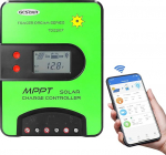 GCSOAR MPPT Charge Controller 30A 12V/24V Car Max PV 100V Built-in WiFi Adapter App Remote Control LCD Display Solar Module Solar Charge Controller for Gel Sealed Flooded Lifepo4 Type