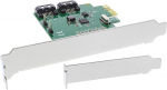 InLine liidesekaart - 2-kordne SATA 6 gb/s - x1 PCIe 2.0 - RAID 0/1/SPAN, 76696C.
