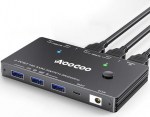KVM l&uuml;liti HDMI2.1 8K@60Hz, HDMI2.1 KVM l&uuml;liti 2 arvuti jaoks, mis jagavad monitori ja USB3.0 seadmeid, kaabli puldi ja USB-kaabliga koos.
