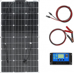 100 W 12 V komplekt p&auml;ikesepaneel paindlik koos 10 A laadimiskontrolleriga 12 V, monokristalliline fotogalvaaniline p&auml;ikesemoodul, p&auml;ikesekaabel, matkaauto, haagissuvila, auto, paat, 12 V aku jaoks
