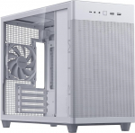 ASUS Prime AP201 White MicroATX Tempered Glass Edition toetab kuni 338 mm graafikakaarte, 360 mm jahutit ja standardseid ATX toiteallikaid, t&ouml;&ouml;riistavabad k&uuml;ljepaneelid, karastatud k&uuml;lg- ja esipaneelid
