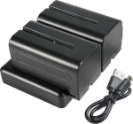 NP-F750 F770 (2 tk) laetav aku ja topeltlaadija, mis &uuml;hildub Sony NP-F550, F730, F970, CCD-RV100 CCD-RV200 CCD-SC5 CCD-SC55E kaameraga, videokaameraga, NPF aku.