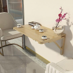 Wandmontierter Klapptisch f&uuml;r den Au&szlig;enbereich, f&uuml;r Zuhause/Bar/B&uuml;ro/Garten/Garage, platzsparender schwebender Schreibtisch aus Holz (L60 x B30 cm/L24 x B12 Zoll)