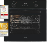 Exquisit Built-in Oven EBE257-H-020 Black Energy Efficiency Class A 59 L Cooking Chamber Recirculation Display Built-in Oven 60 cm