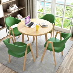 Modernes B&uuml;ro Freizeitrund f&uuml;r Esstisch und Stuhl Set 4 Sitze enthalten Lounge Area M&ouml;bel Set f&uuml;r Wohnzimmer oder Caf&eacute; -Shop -Spardesign