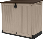 Keter Store-It Out Midi garden storage made of plastic, scales, beige and brown, 130 x 74 x 110 cm
