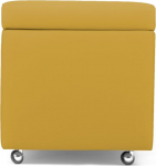 ARKETICOM Pandora Swing Bean Bag with Wheels Faux Leather Puff Design 42 x 42 h Yellow