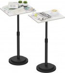 GUOHNHE v&auml;ike k&uuml;ljelaud, reguleeritava k&otilde;rgusega laud, v&auml;ike, lihtne kokkupanek, &ouml;&ouml;kapp, elutuppa, magamistuppa, r&otilde;dule, kontorisse, 2 tk, k&otilde;rgus 45-78 cm, valge, GBZ002RW-2