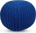 ARJORA Runde Poufs Ottomane, 100% Baumwolle, handgestrickter Bodenstuhl, Heimdekoration, Cord-Pouf f&uuml;r Couch, kann als Fu&szlig;st&uuml;tze f&uuml;r Wohnzimmer, Kinderzimmer, Terrasse, Lounge verwenden werden, 45,7 x