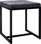 CLP Barci Stool Modernne stool Kvaliteetne polsterdatud stool musta pulberv&auml;rvitud rauaraamiga, v&auml;rv: must, materjal: Materjal: Kunstnahk
