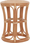korb.outlet Tall Rattan Stool, &uuml;mmargune tool Made of Real Rattan/Rattan Stool, Flower Stool, Foot Stool (Terracotta)