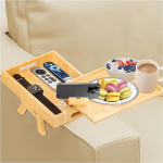 360&deg; p&ouml;&ouml;rlev puidust diivanivarre kandik - reguleeritav diivanijookide hoidja - ideaalne diivanivarre kandik s&ouml;&ouml;miseks ja televiisori vaatamiseks