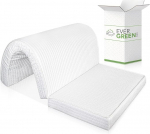Evergreenweb Kokkupandav madrats 120 x 190 cm 10 k&otilde;rge pol&uuml;uretaanist k&uuml;lmvaht voodile Diivanile h&uuml;poallergeenne valge kate ortopeediline ergonoomiline kinnitusrihmadega keskmise k&otilde;vadusega voodi diivanile