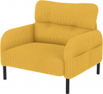 Modulaarne 2-kohaline Corduroy diivan komplekt ergonoomilise seljatoega, aktsenttool, osman, k&uuml;ljetasku, tugev metallist ja puidust raam, ideaalne elutuppa ja v&auml;ikestesse ruumidesse