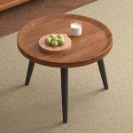 &Uuml;mmarguse kohvilaudade komplekt T&auml;ispuidust ja s&uuml;sinikterasest jalad Moodne p&otilde;hjamaine disain elutuppa ja magamistuppa Ideaalne v&auml;ikestesse korteritesse ja minimalistlikesse ruumidesse