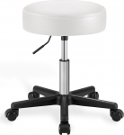 SONGMICS Baaritooli ratastel Baaritooli k&otilde;rgusreguleeritav p&ouml;&ouml;rlev tool PU-kate t&ouml;&ouml; tool ilusalongidele, juuksurisalongidele, b&uuml;roodele, praktikatele Pilvivalge LJB061W01