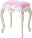 Vintage Vanity Stool Vanity Chair, &uuml;mmargune ja ristk&uuml;likukujuline meigitool, armas Ottomans Bench Seat Bathroom Vanity Stool, viktoriaanlik stiil, istumisk&otilde;rgus 17 tolli (ristk&uuml;likukujuline, roosa nahk)